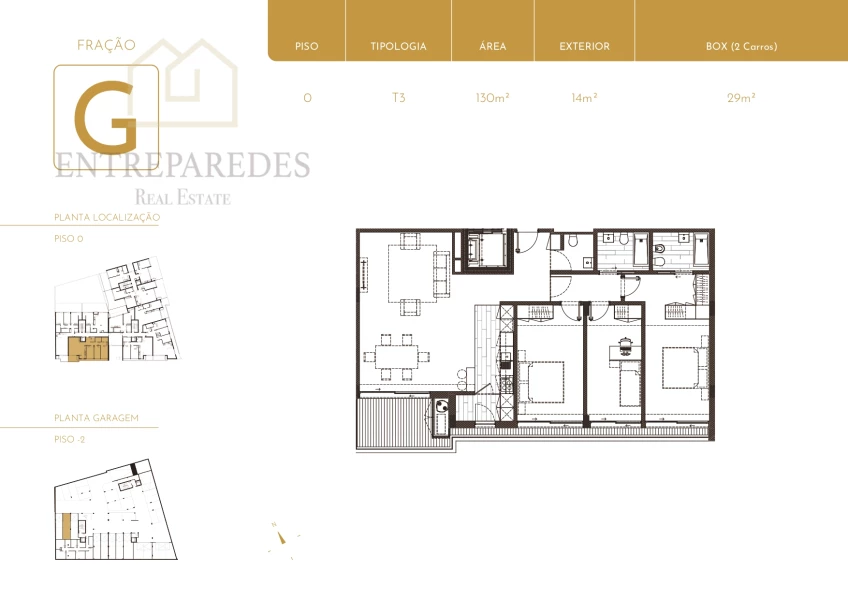 T3 NOUVEAU À L'ACHAT | GRANDS BALCONS | 300 M DE LA PLAGE | GARAGE | BRITO LIVING - SÃO FÉLIX DA MARINHA - PORTUGAL FR G